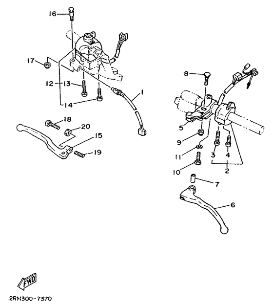 Handle switch. lever