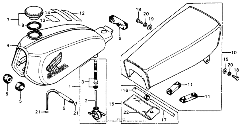 Fuel tank + seat