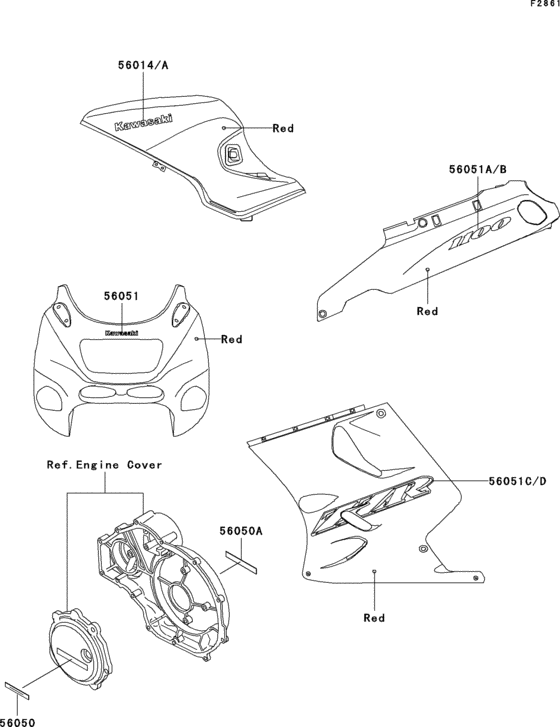 Decals(red)(zx1100-d5)