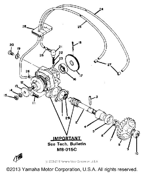 RD250 Масляный насос