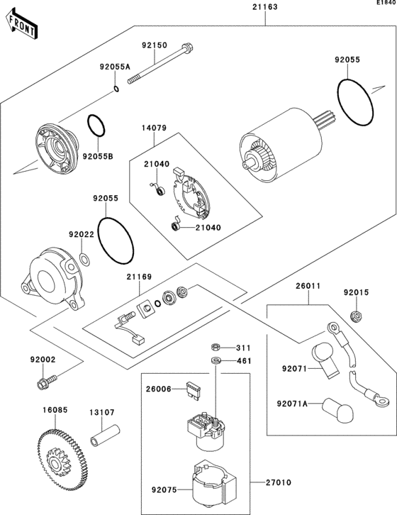 ZX750 Стартер