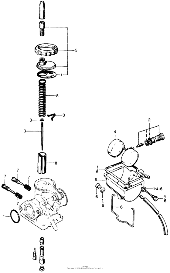 Carburetor component sets