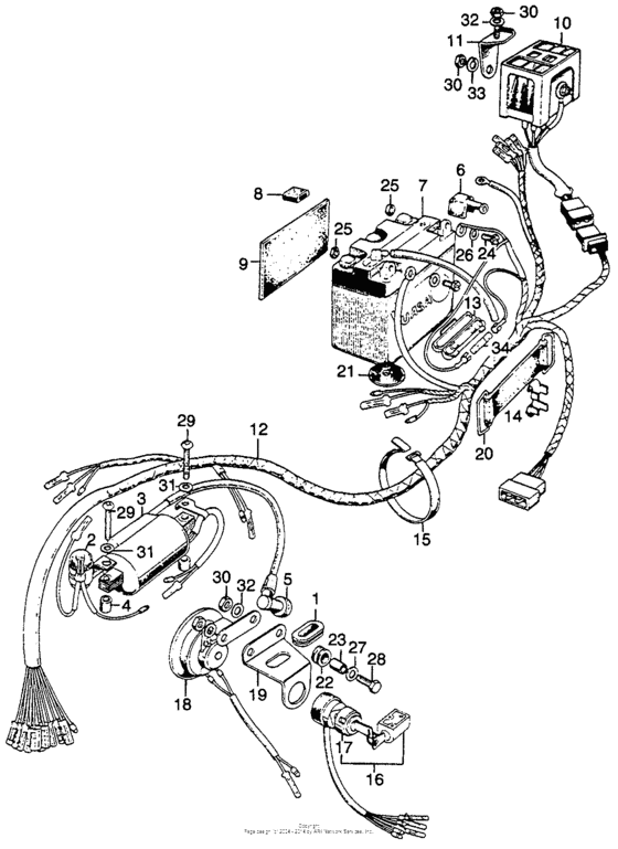 Wire harness + battery