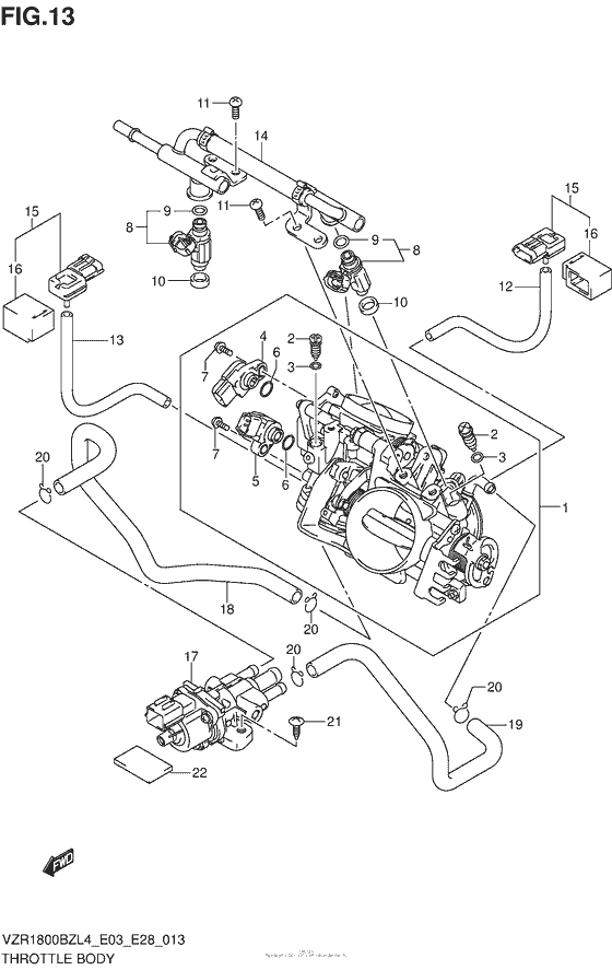 Throttle Body (Vzr1800Bzl4 E03)