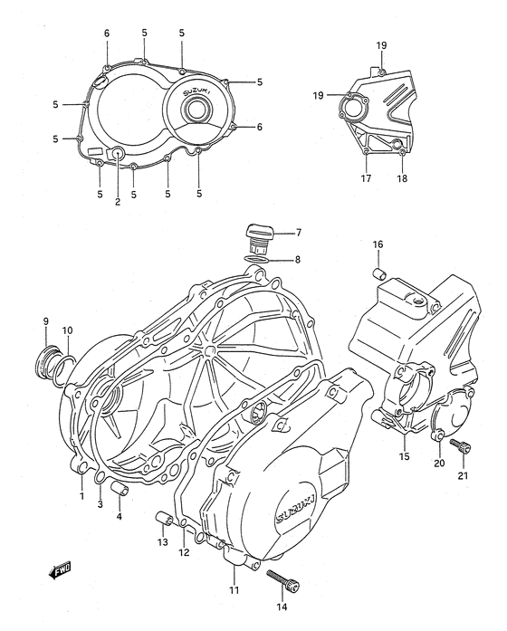 Crankcase cover ass`y  (v