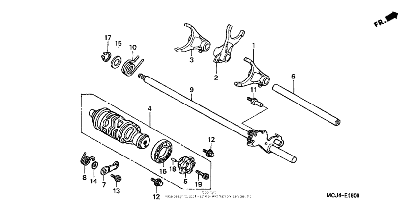 CBR900RR Вилка переключения передач