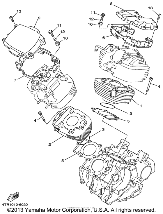 XVS650 Цилиндры