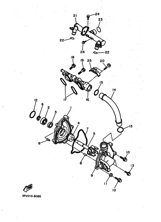 FZR750R FZR750RA Водяная помпа