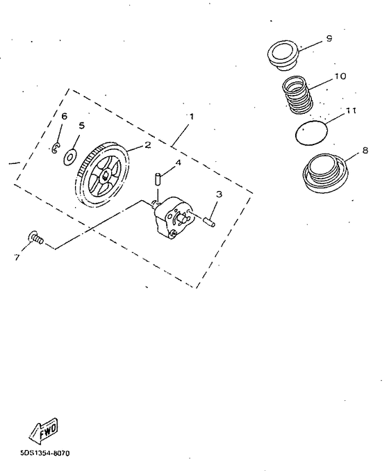 YP125R Масляный насос