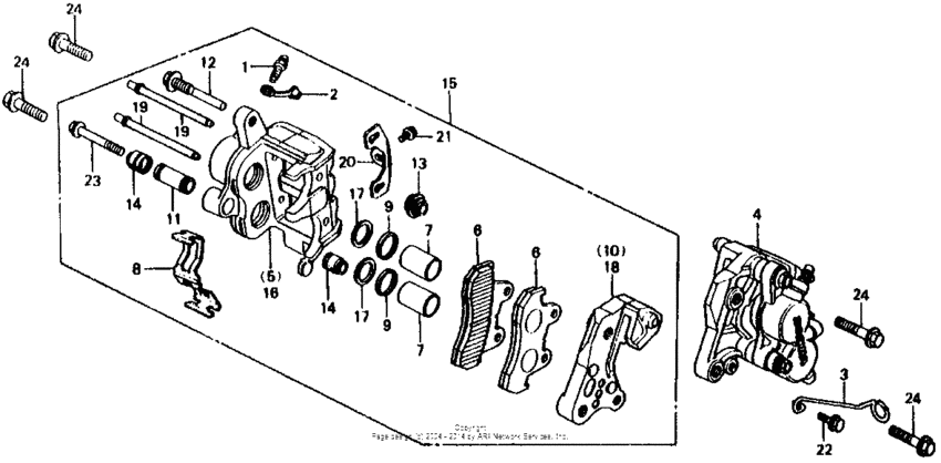 Front brake caliper 81-82