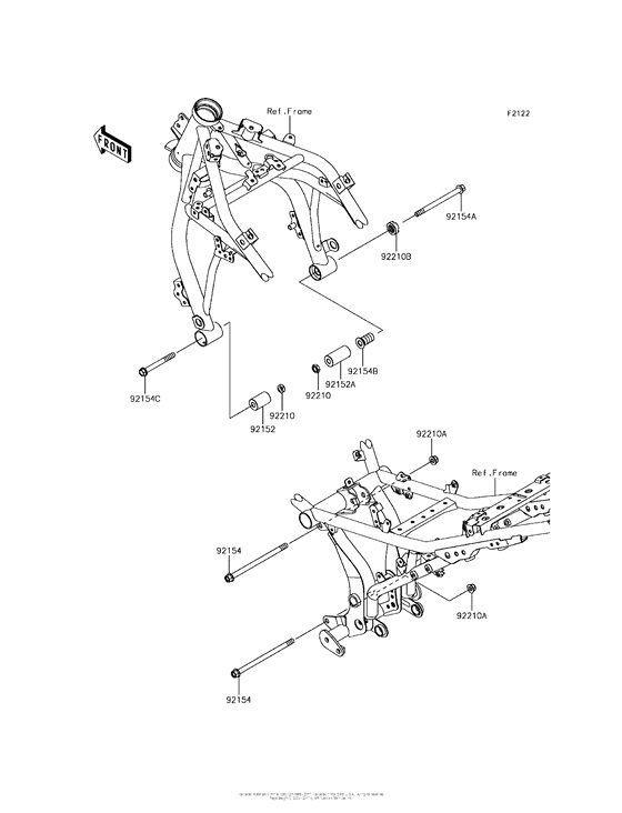 EX650 Крепление двигателя