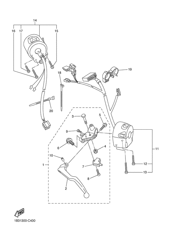 FZ6-N Handle switch & lever
