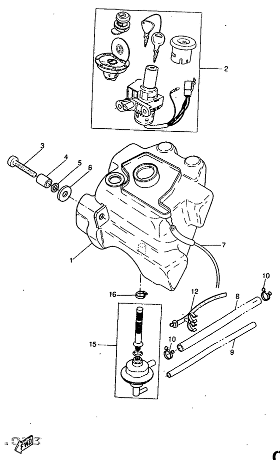 YQ50 Топливный бак