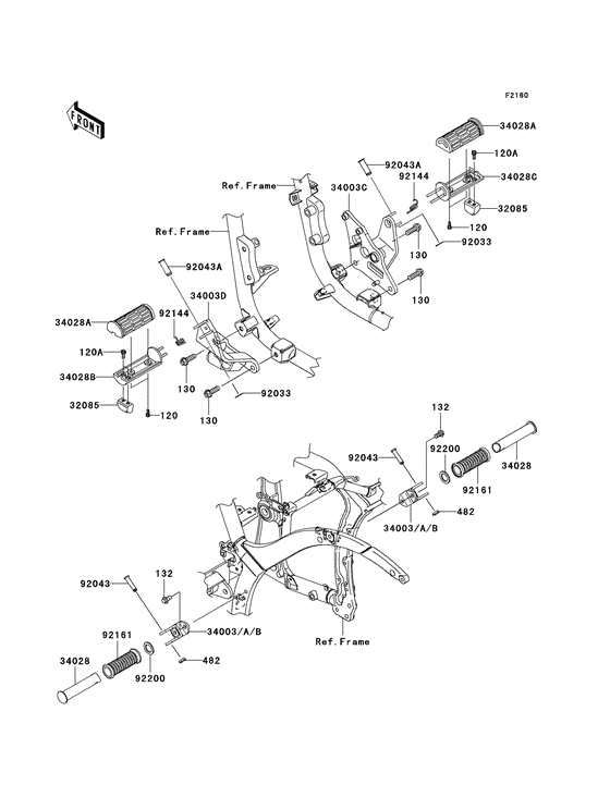 VN900 Подножки