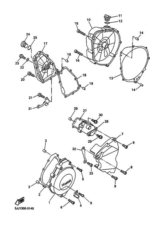 Crankcase cover ass`y  (v