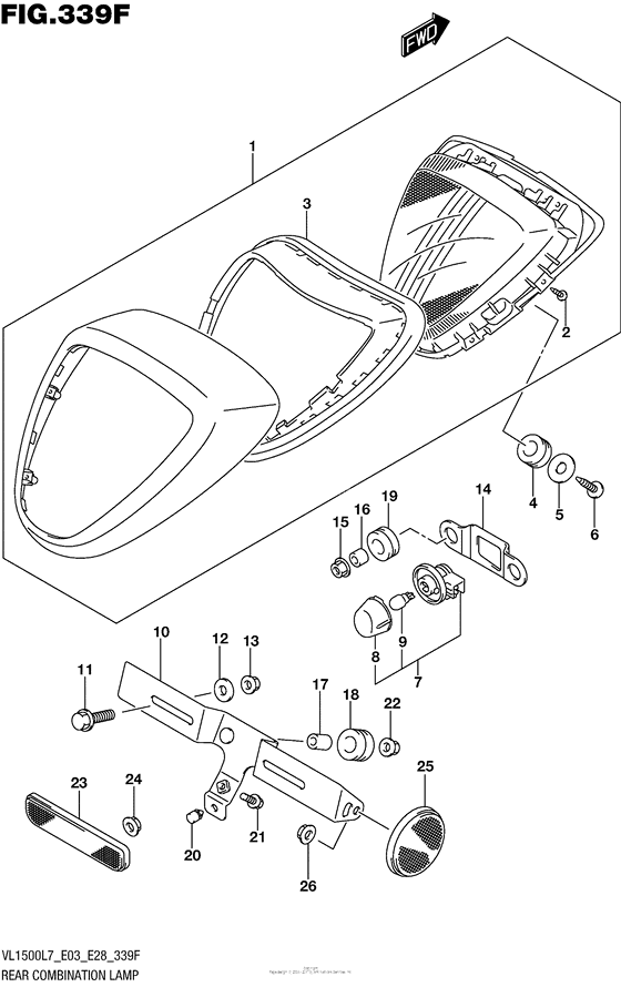Rear Combination Lamp (Vl1500Tl7 E28)