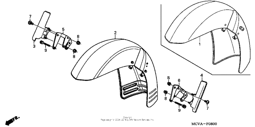 VTX1800R2 Переднее крыло