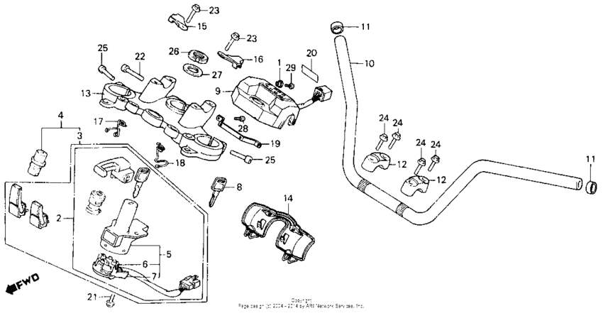 1200/a/ihandlebar + key set 84-85