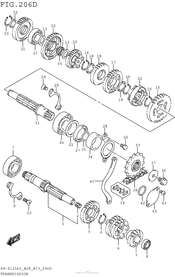 Transmission (Dr-Z125Ll5 E33)
