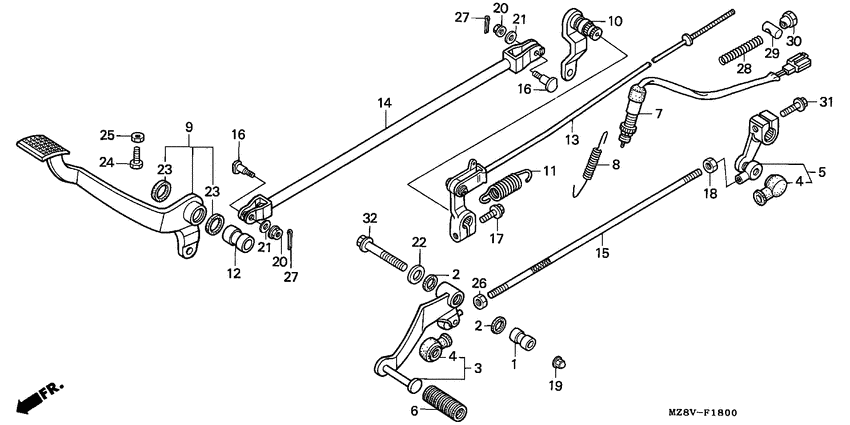 Brake pedal assy