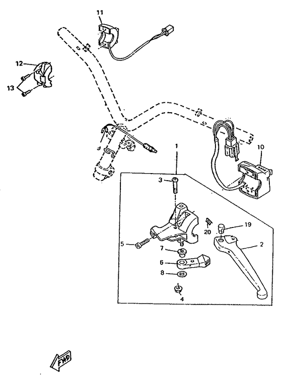 Handle switch. lever