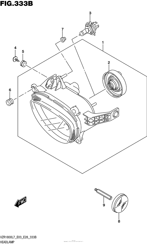 Headlamp (Vzr1800Bzl7 E03)