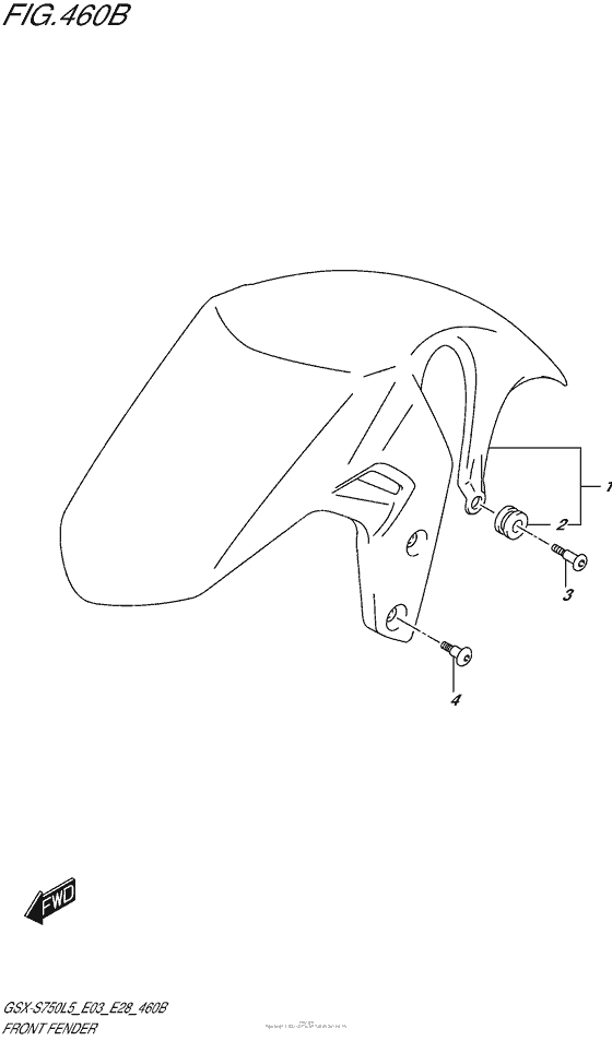 GSX-S750 Front Fender (Gsx-S750Al5 E28)