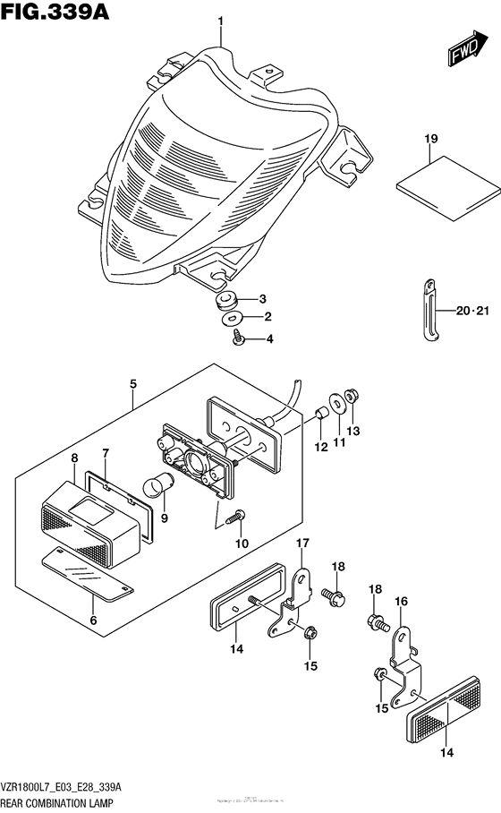 Rear Combination Lamp (Vzr1800L7 E28)