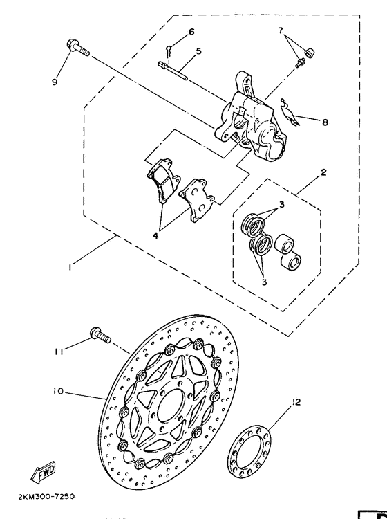 Front brake. caliper