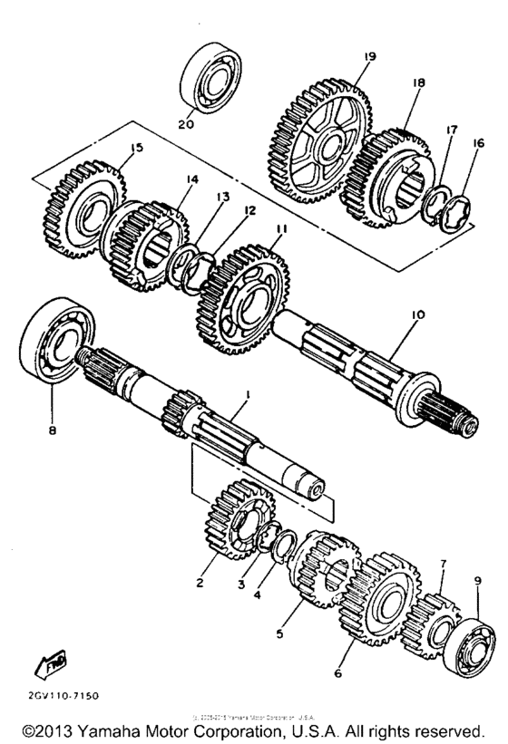 XV535T Трансмиссия