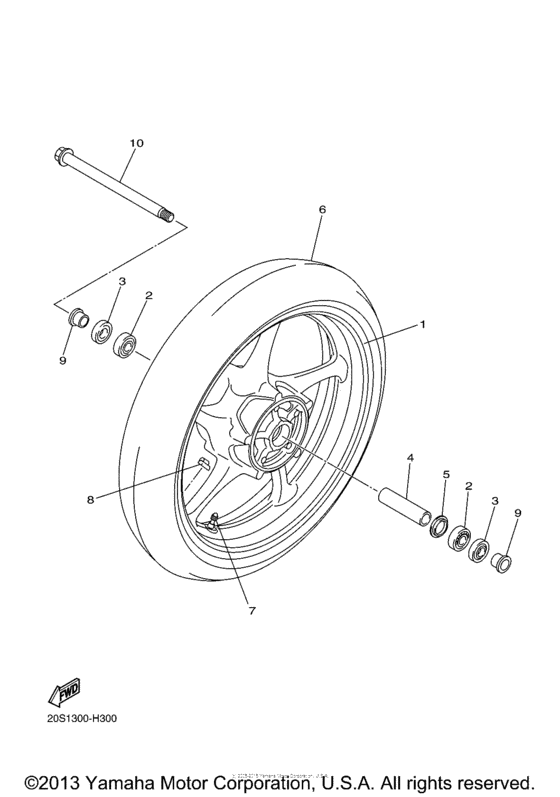 FZ6RECR Переднее колесо