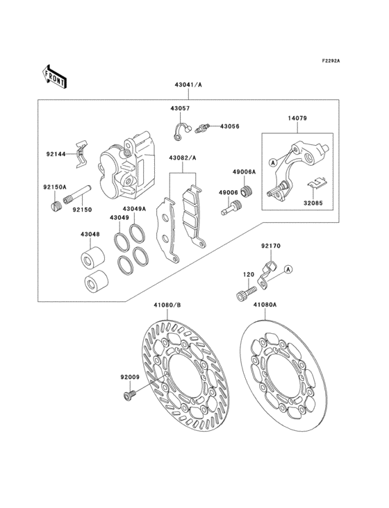 Front brake(kx500-e6/e7/e8)