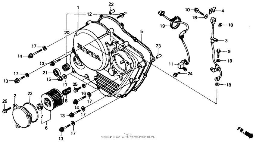 Right crankcase cover 88-92