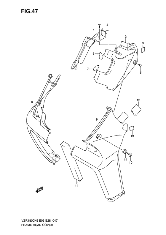 VZR1800 Frame head cover