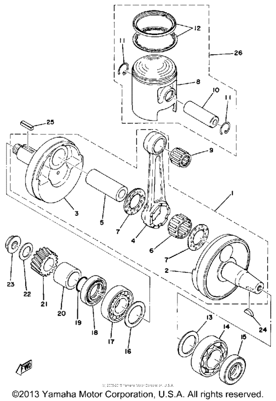 Crank-piston