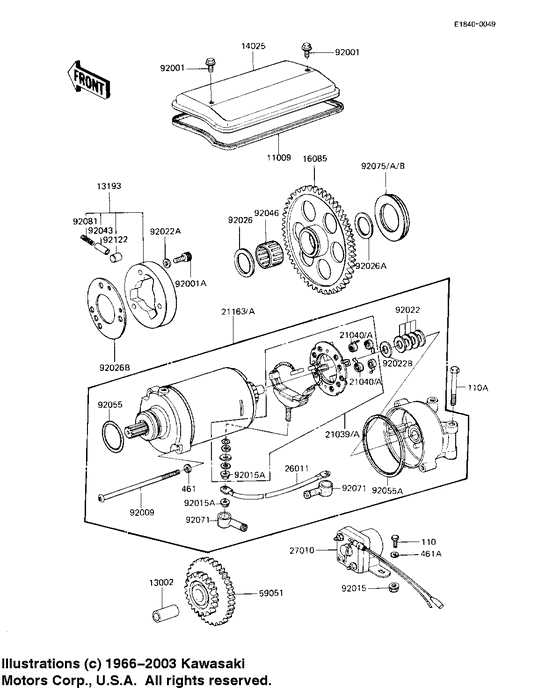 Starter motor/starter clutch
