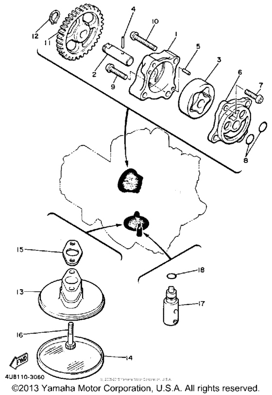 YX600SC Масляный насос