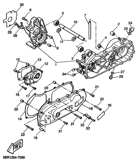 YQ50 Картер двигателя
