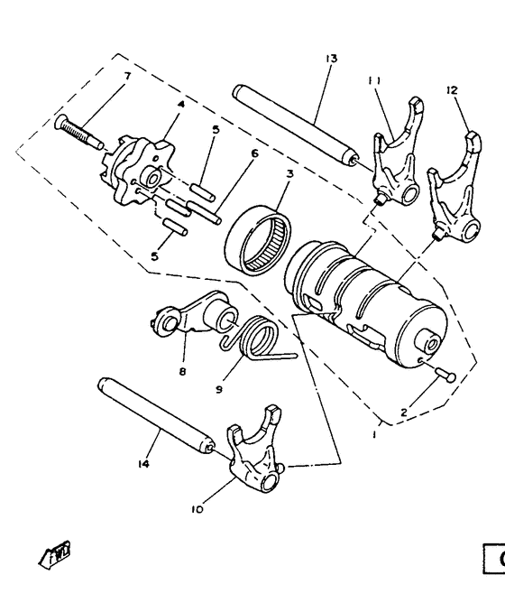 SR125SP Leva de cambio. herq