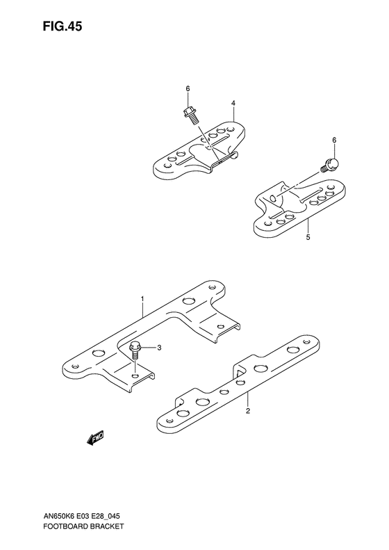 AN650 (ABS) Footboard bracket
