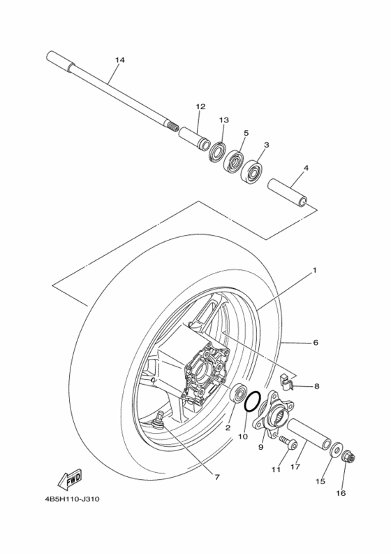 Rear wheel complete assy