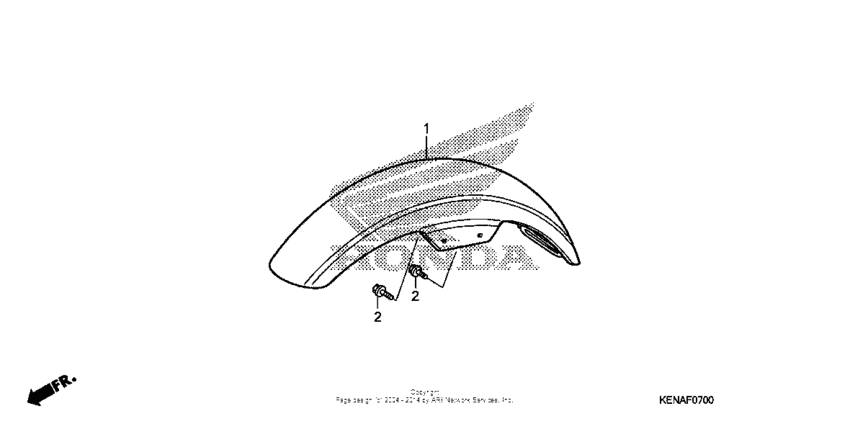 CMX250C Переднее крыло
