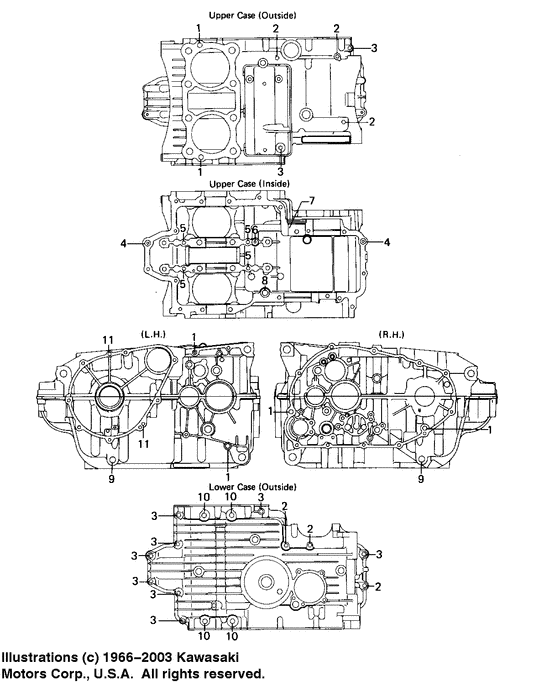 Crankcase bolt & stud pattern