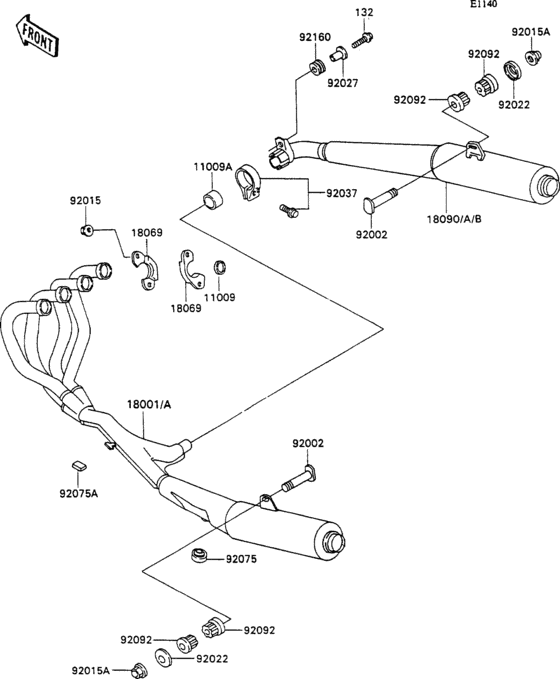 ZX1100 Глушитель