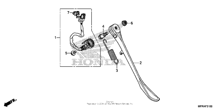 VT1300CS (ABS) Подножка