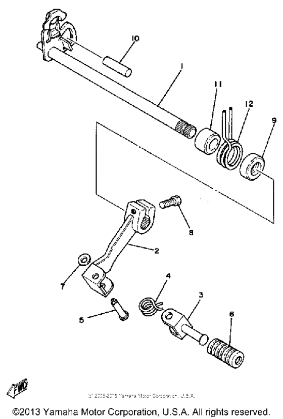 Shift shaft pedal