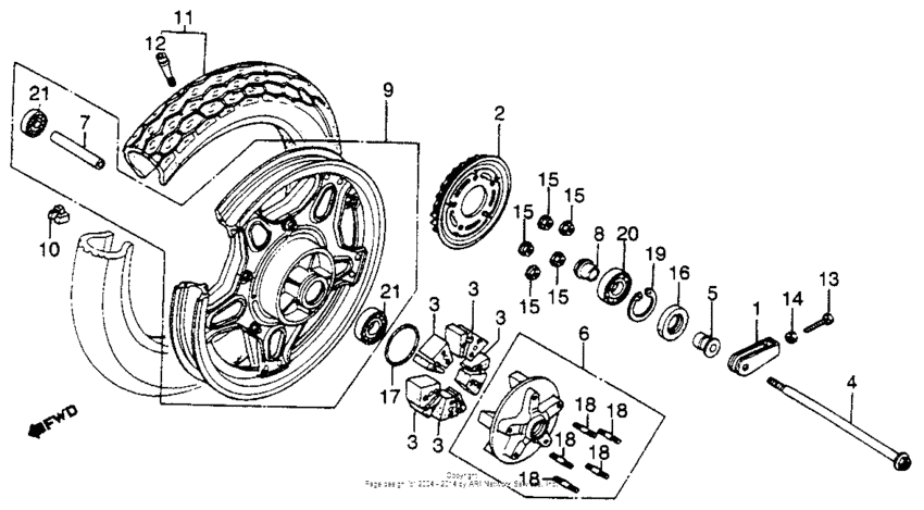 Rear wheel 82
