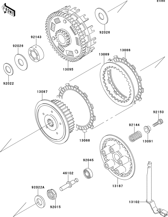 ZX500 Сцепление