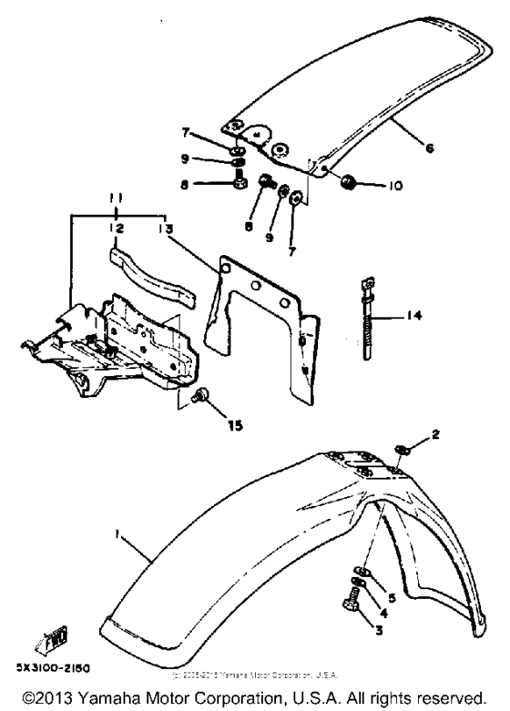 Front fender-rear fender
