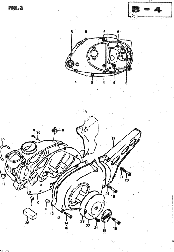Crankcase cover ass`y  (v